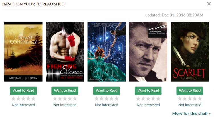 goodreads recommendations